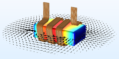 Multi-Turn Coil Winding around a Ferromagnet